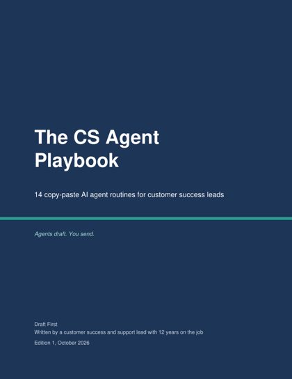 Cover of The CS Agent Playbook